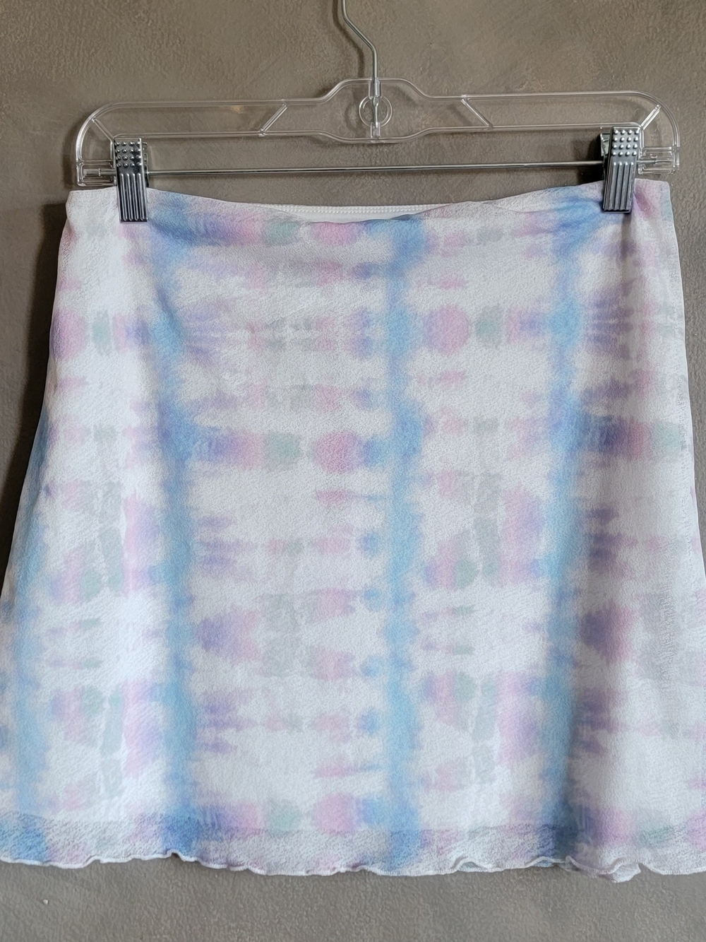 Noisy May Pastel Tie-Dye Mini Skirt - White, Light Blue, Pink, Mint - Picture 2 of 6